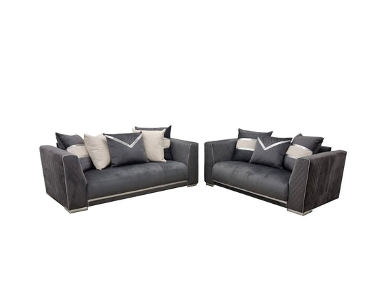 Empire sofa set Silver