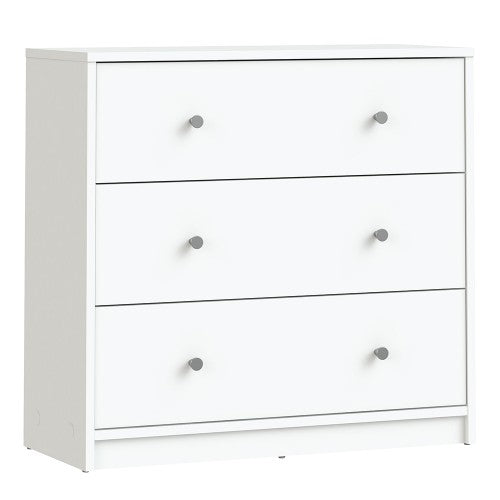 May Chest of 3 drawers White