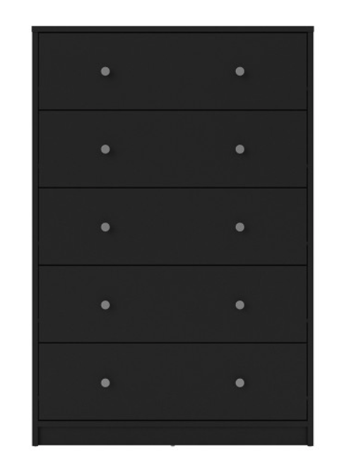 May Chest of 5 Drawers in Black